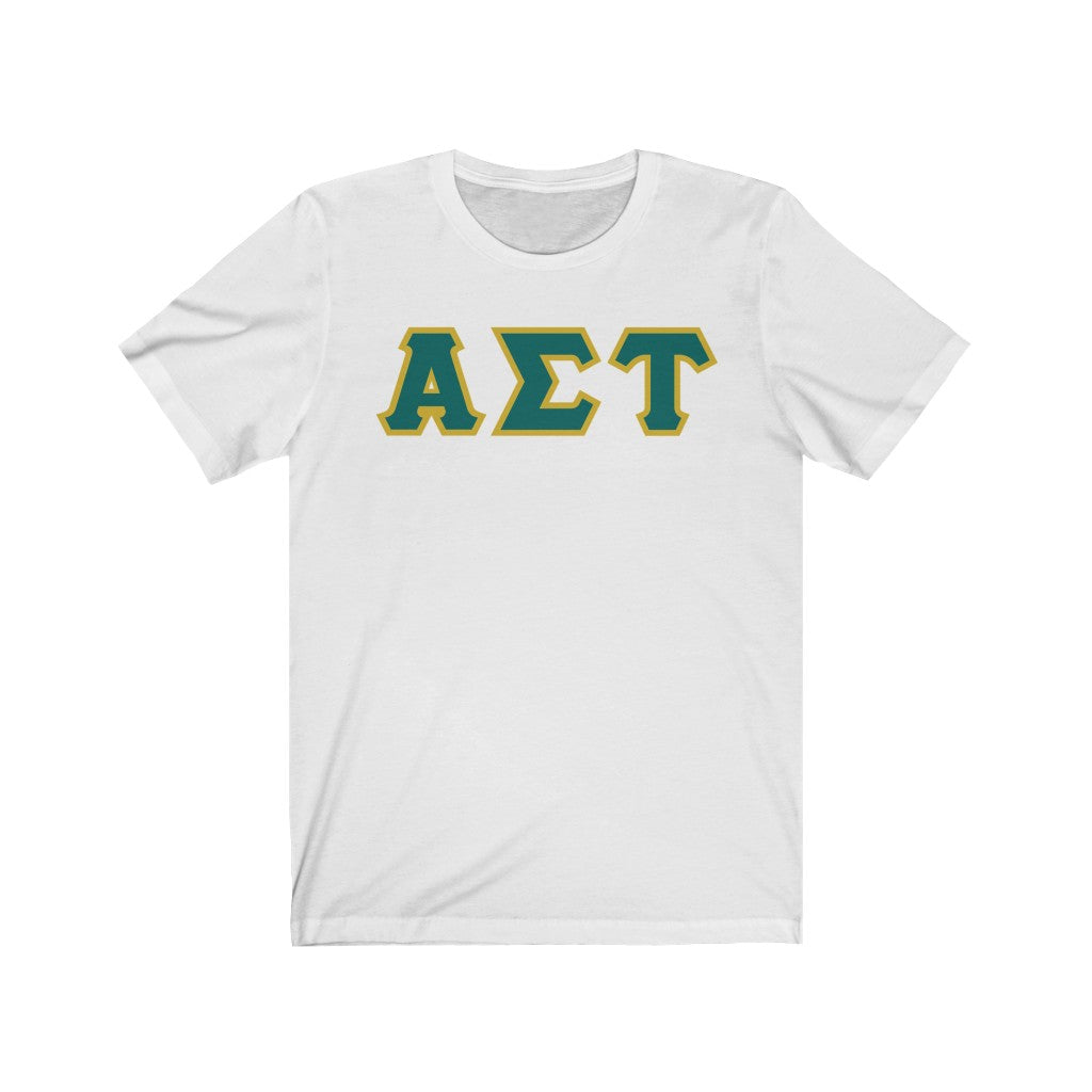 AST Printed Letters | Emerald with Gold Border T-Shirt