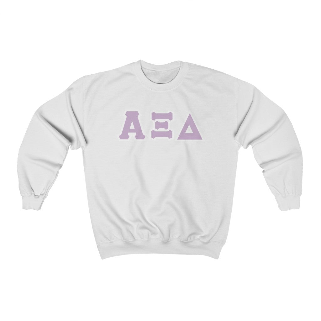 AXiD Print Letters | Loyal Lavender & White Border Crewneck