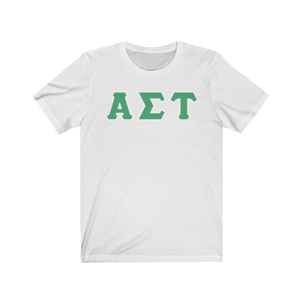 AST Printed Letters | Green with White Border T-Shirt