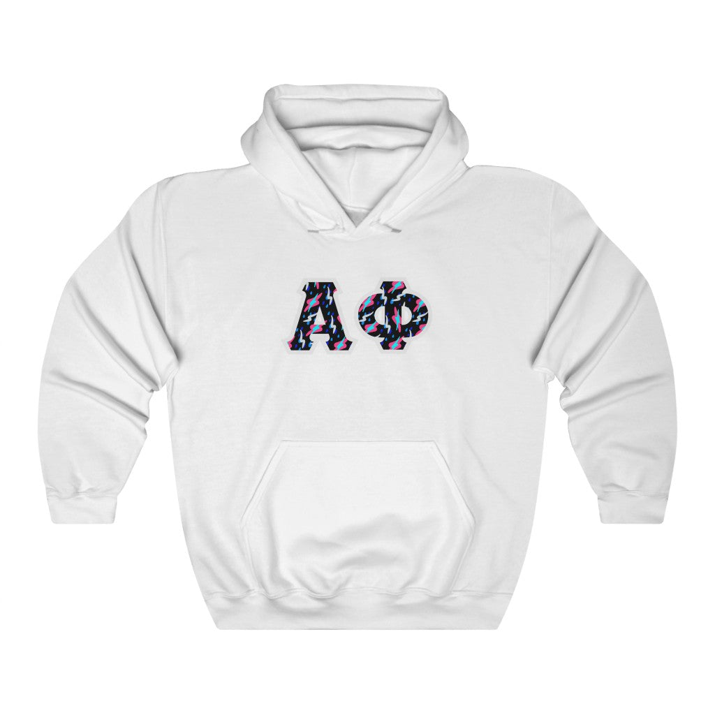 Alpha Phi Printed Letters | Bayside White Hoodie