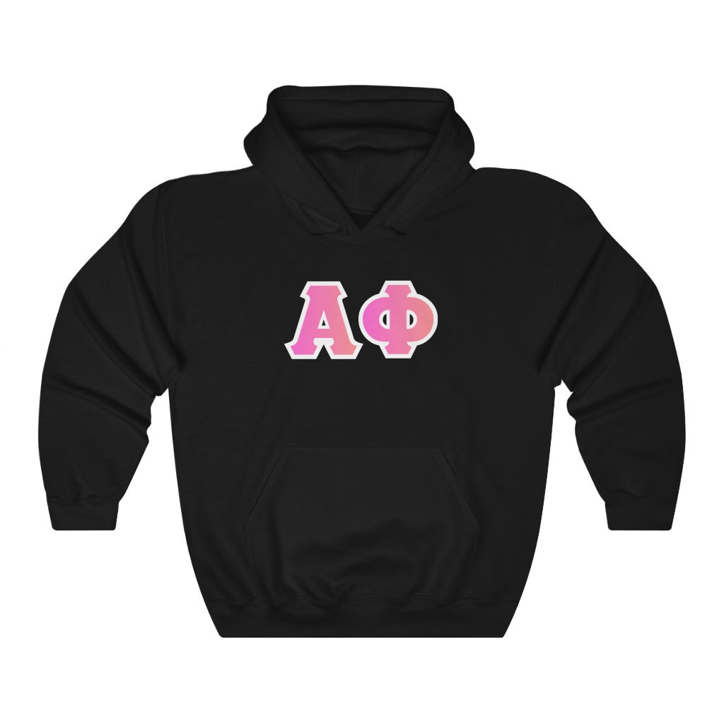 Alpha Phi Printed Letters | Bubble Gum Hoodie