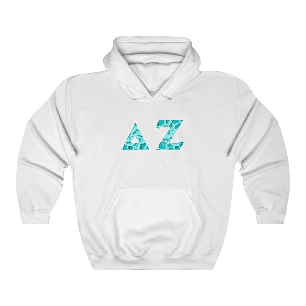 Delta Zeta Printed Letters | Under the Sea Hoodie