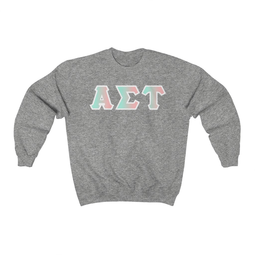 Alpha Sigma Tau Printed Letters | Dreams Crewnecks