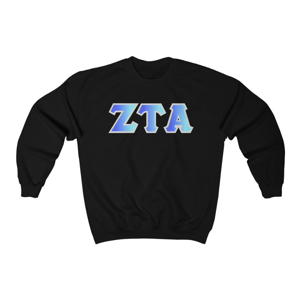 Zeta Tau Alpha Printed Letters | Oceans Crewneck