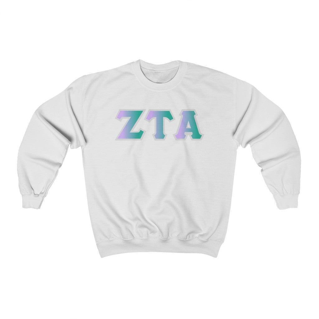 Zeta Tau Alpha Printed Letters | Antarctica Crewneck