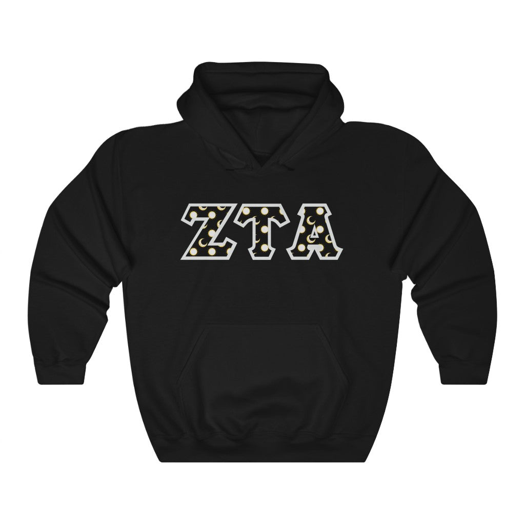 ZTA Printed Letters | Sun and Moon Hoodie