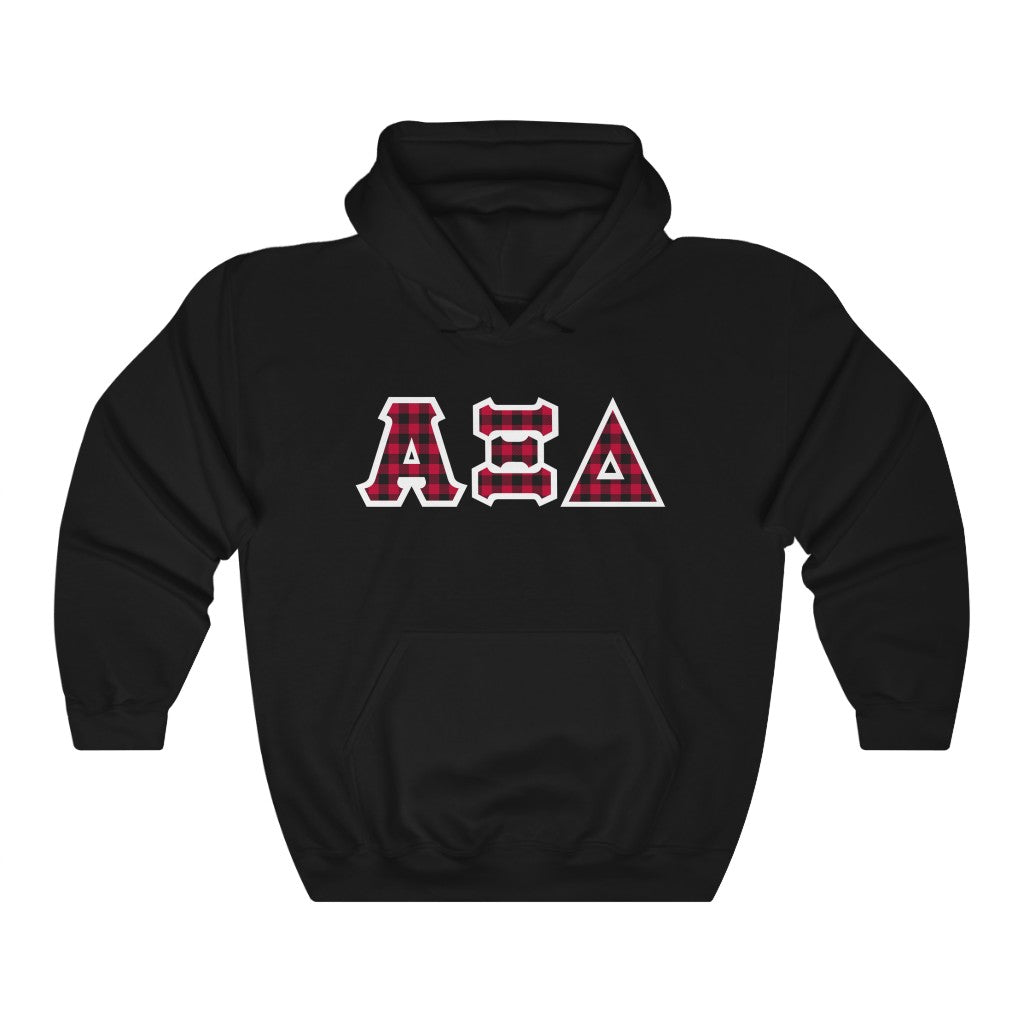 AXiD Printed Letters | Buffalo Plaid Hoodie