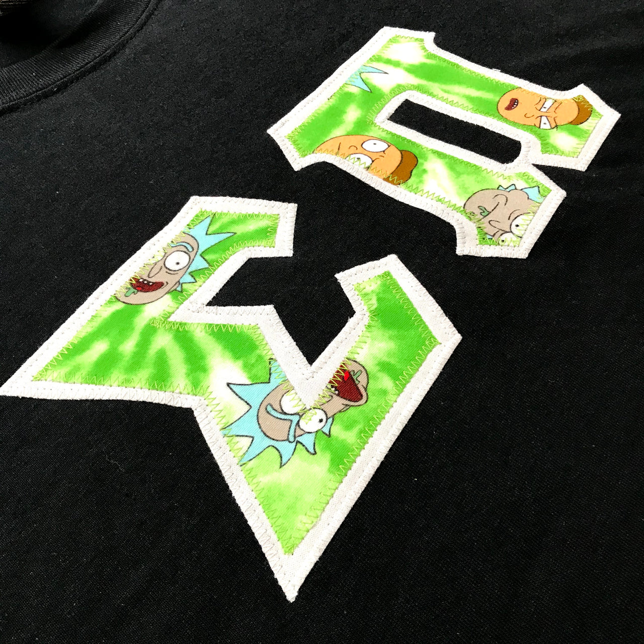 Sigma Pi Stitched Letter T-Shirt | Rick and Morty with White border