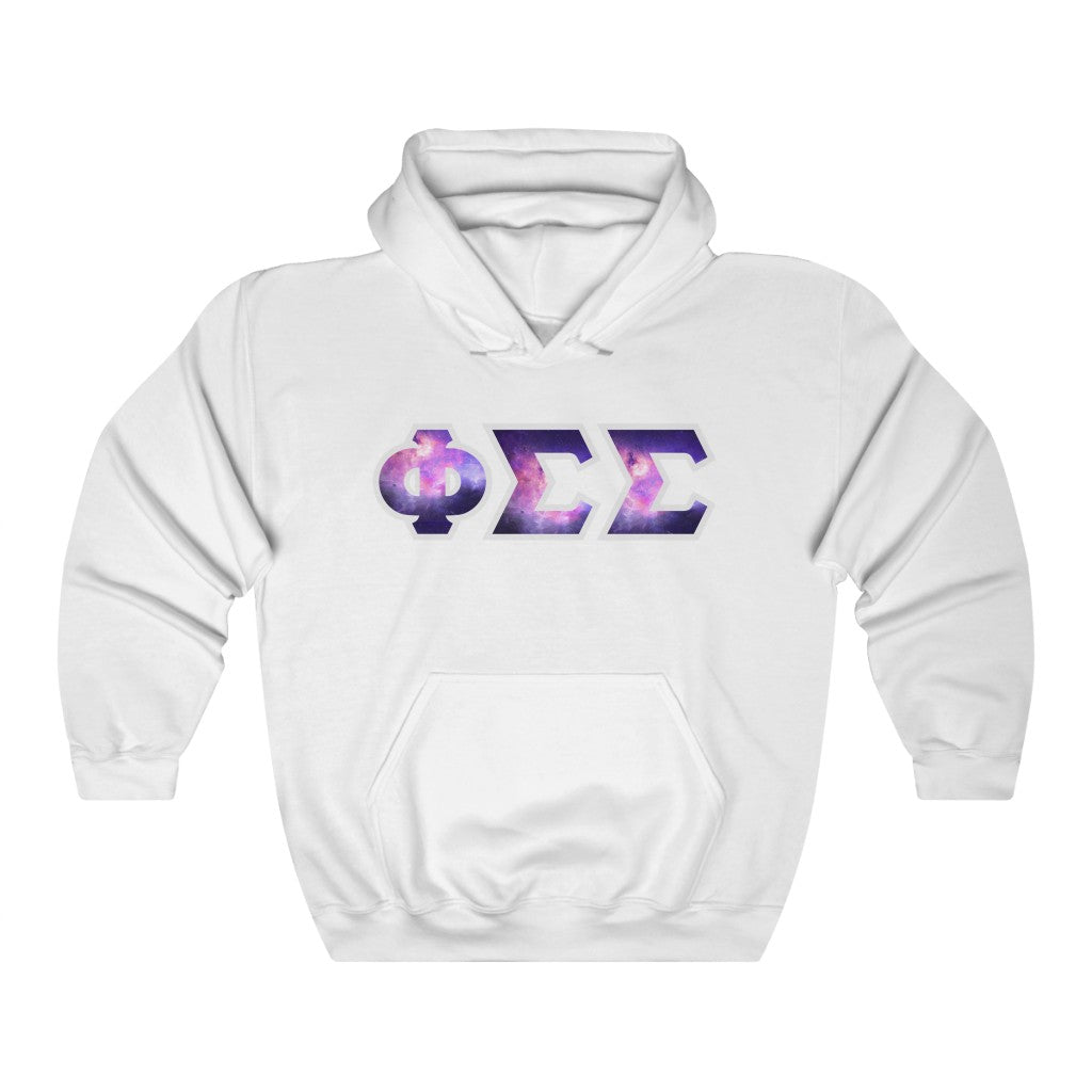Phi Sigma Sigma Printed Letters | Galaxy Hoodie