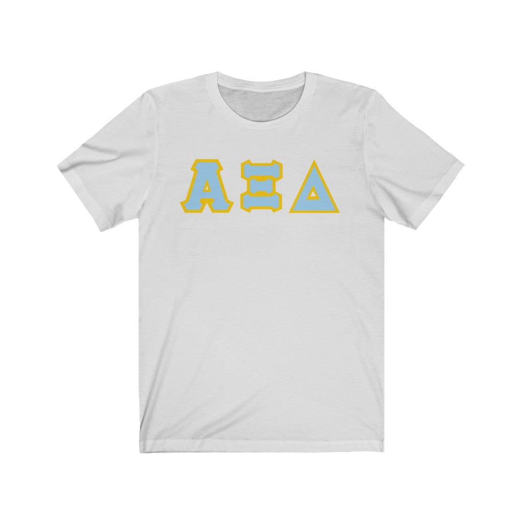 AXiD Printed Letters | Giffin Blue & Gold Border T-Shirt