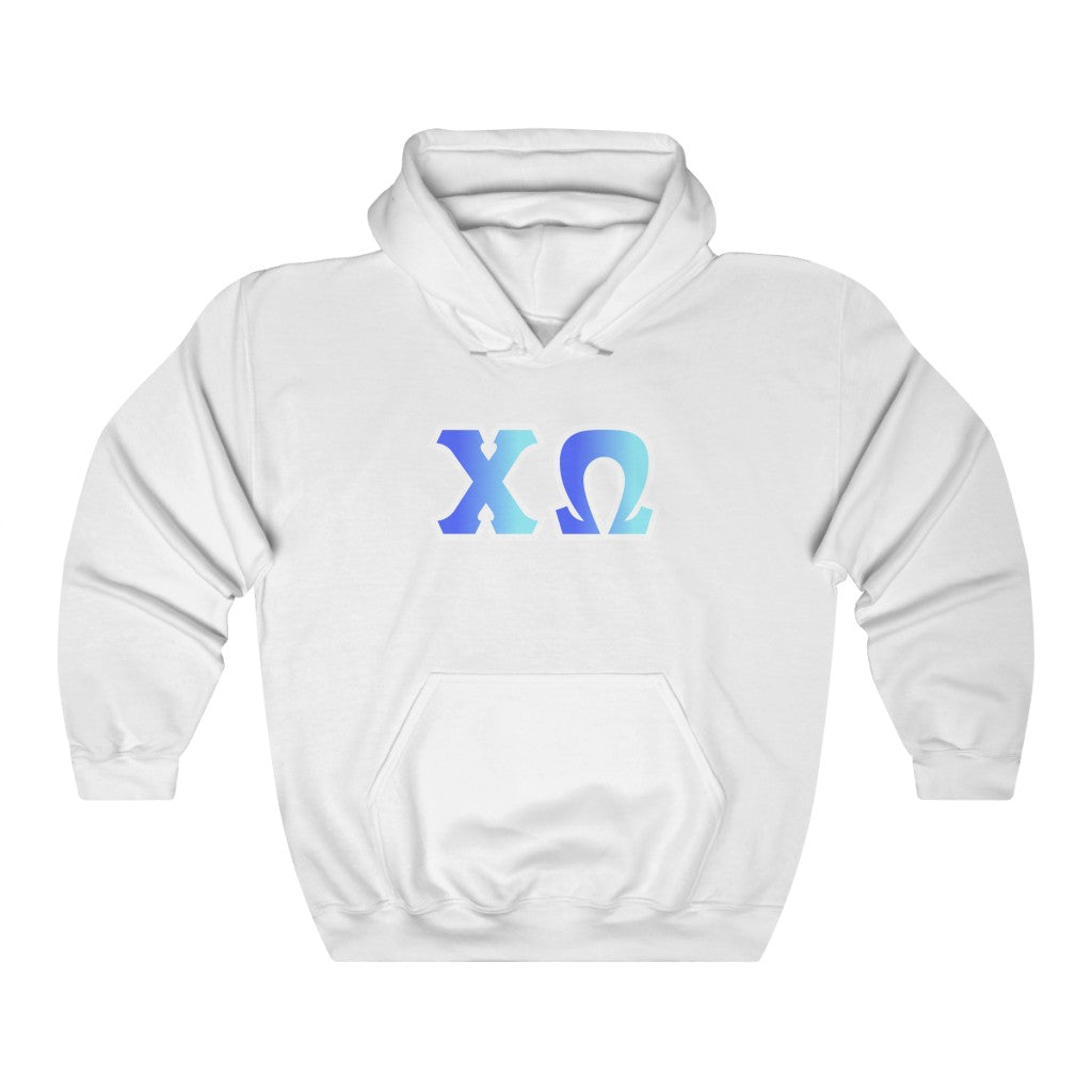 Chi Omega Printed Letters | Oceans Hoodie