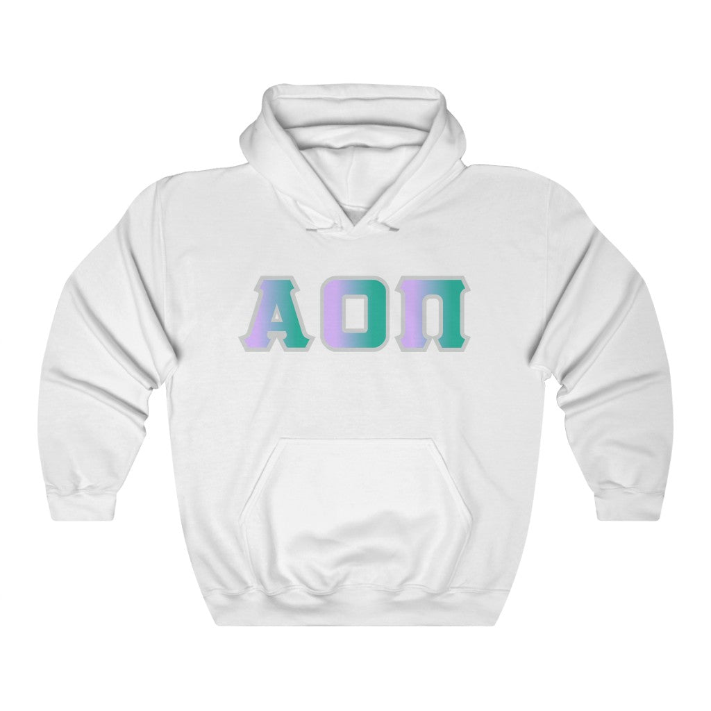 Alpha Omicron Pi Printed Letters | Antarctica Hoodie