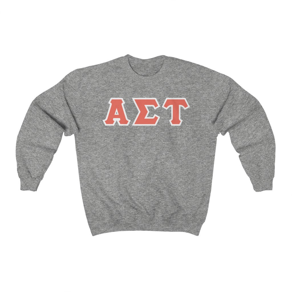 AST Printed Letters | Bittersweet & White Border Crewnecks
