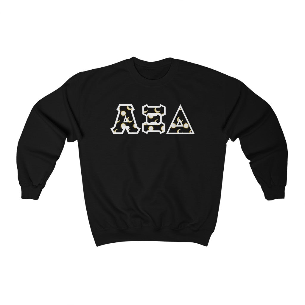 AXiD Printed Letters | Sun and Moon Crewneck