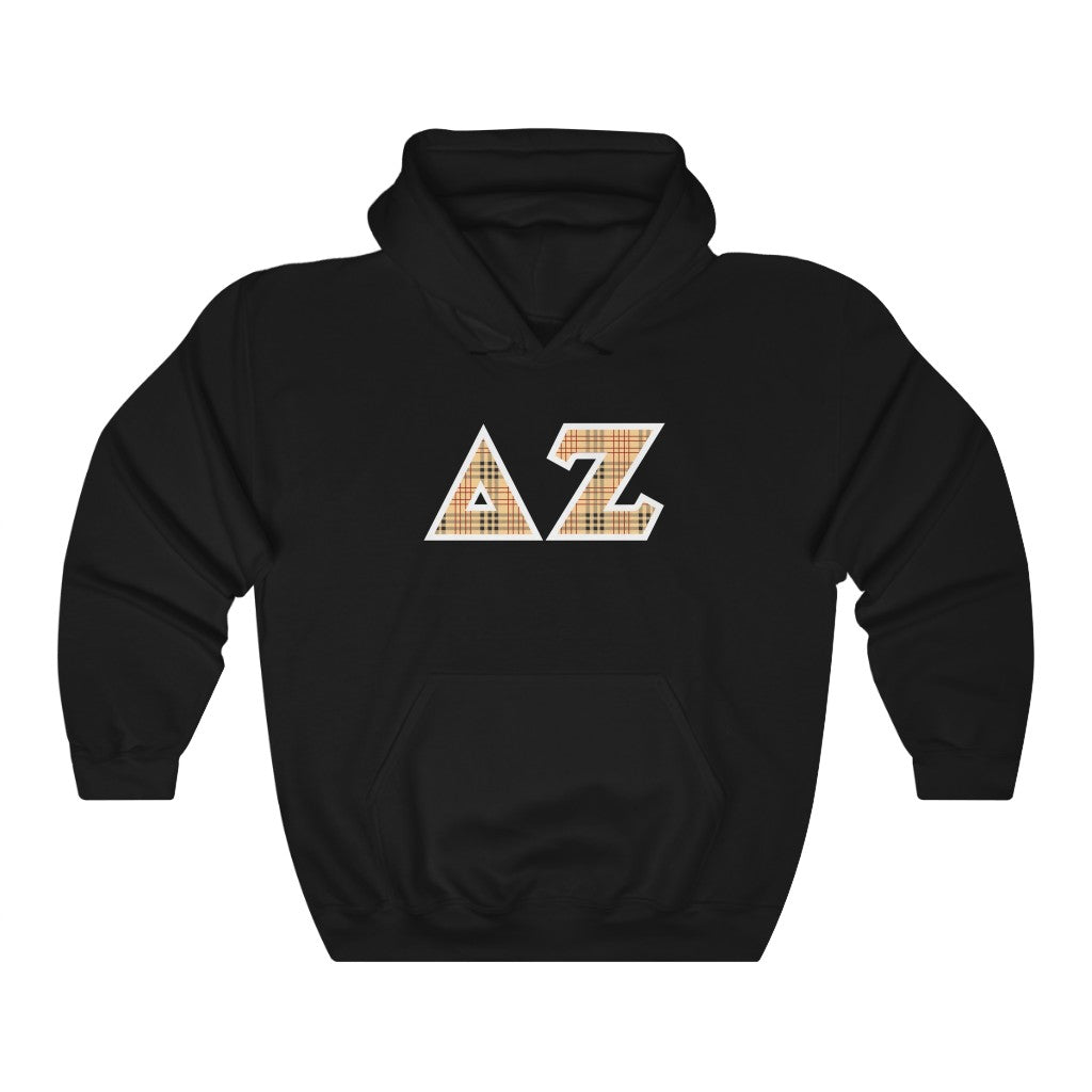 Delta Zeta Printed Letters | Nova Plaid Hoodie