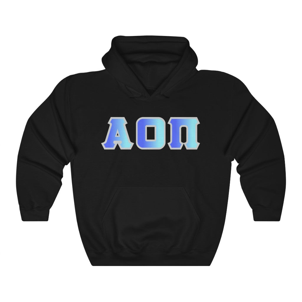 Alpha Omicron Pi Printed Letters | Oceans Hoodie