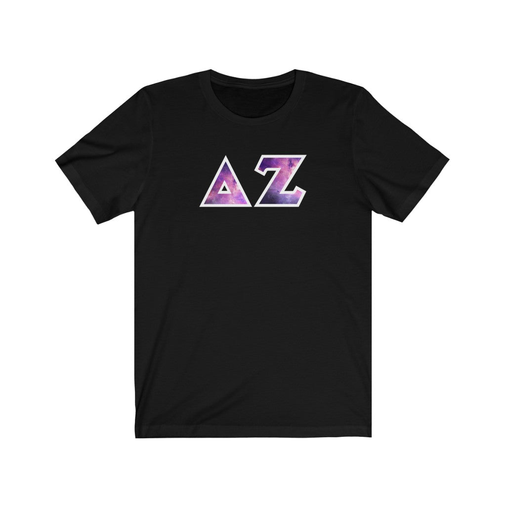 Delta Zeta Printed Letters | Galaxy T-Shirt