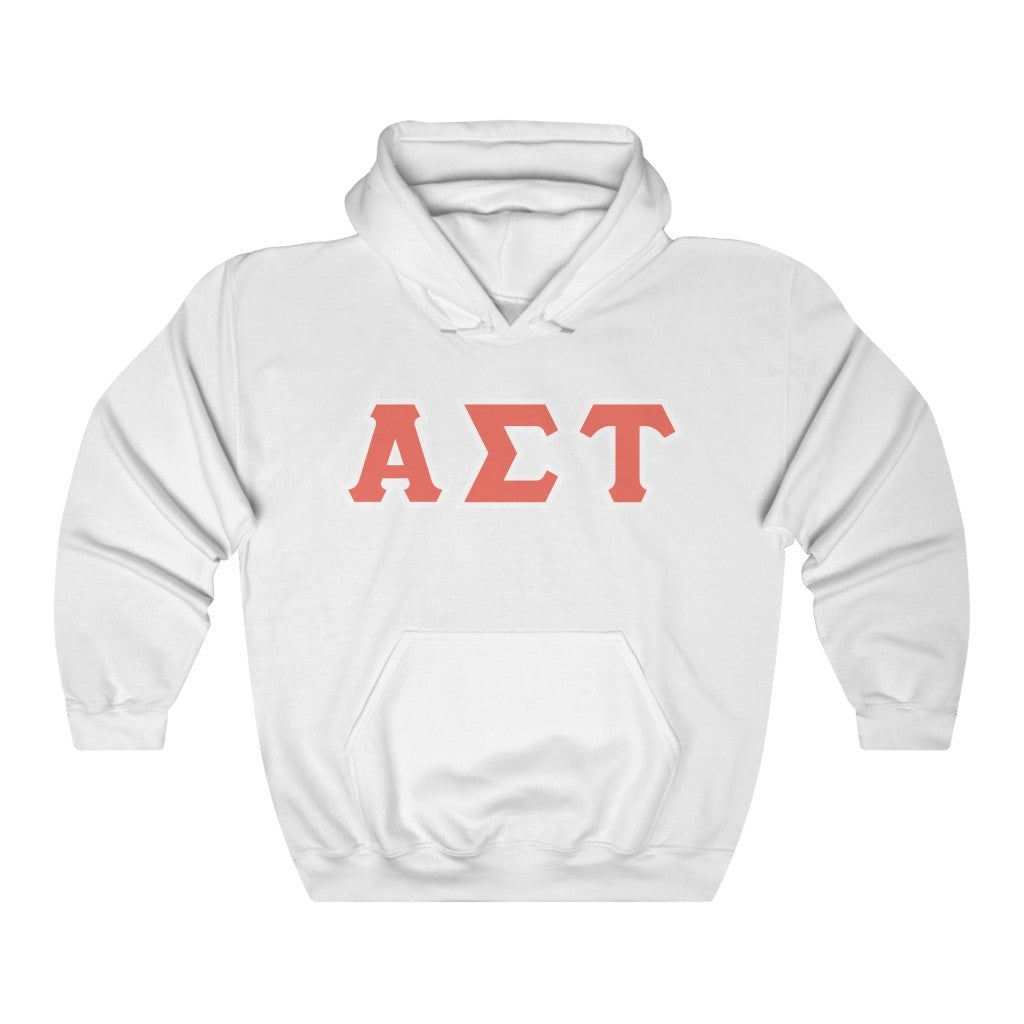 AST Printed Letters | Bittersweet & White Border Hoodie