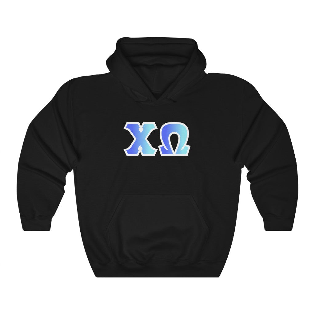 Chi Omega Printed Letters | Oceans Hoodie