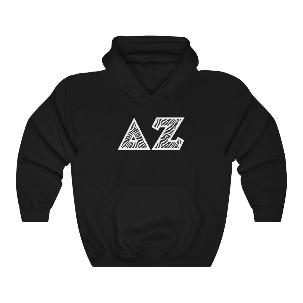 Delta Zeta Printed Letters | Zebra Print Hoodie