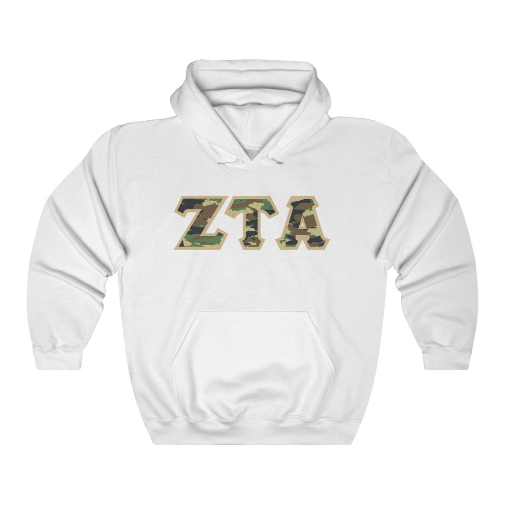 ZTA Printed Letters | Camouflage Hoodie