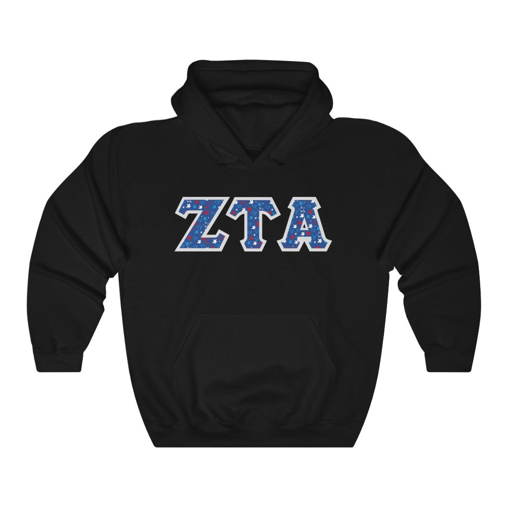 ZTA Printed Letters | USA Stars Hoodie
