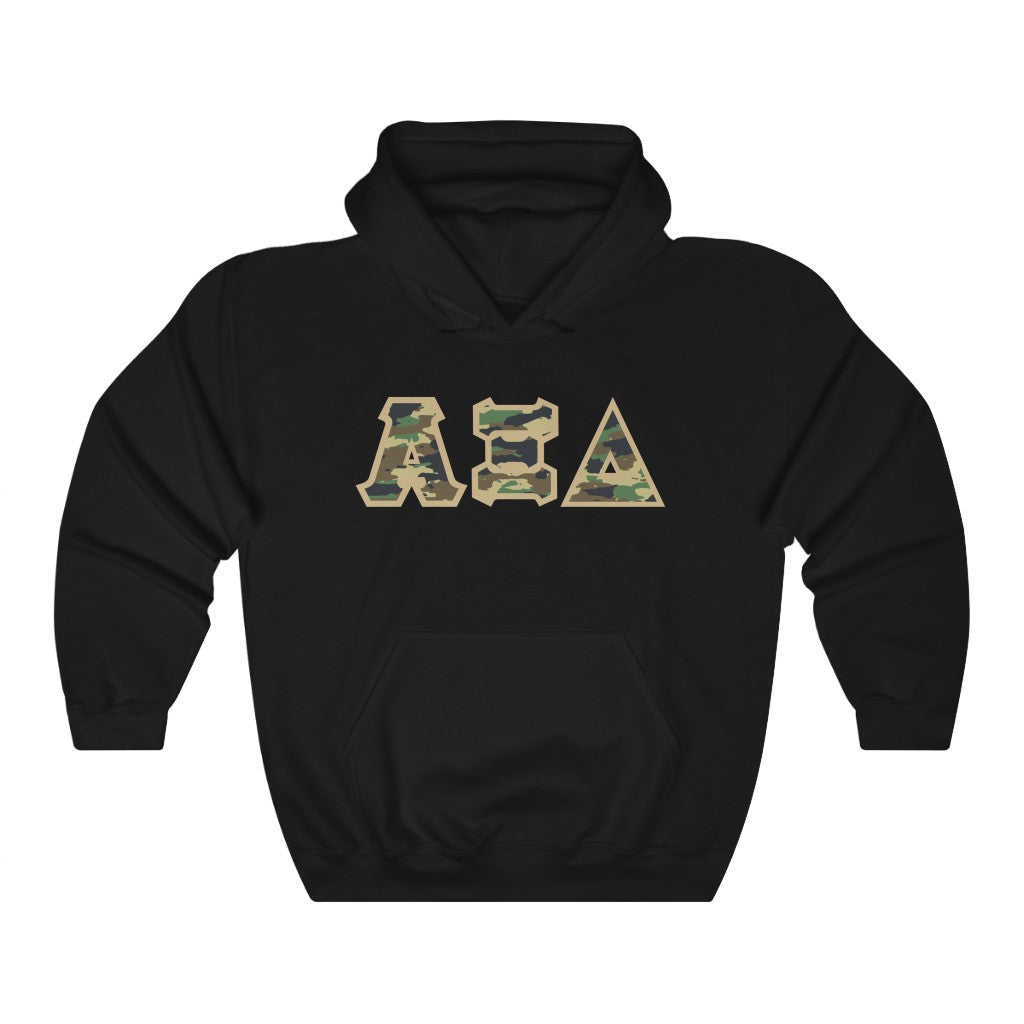AXiD Printed Letters | Camouflage Hoodie