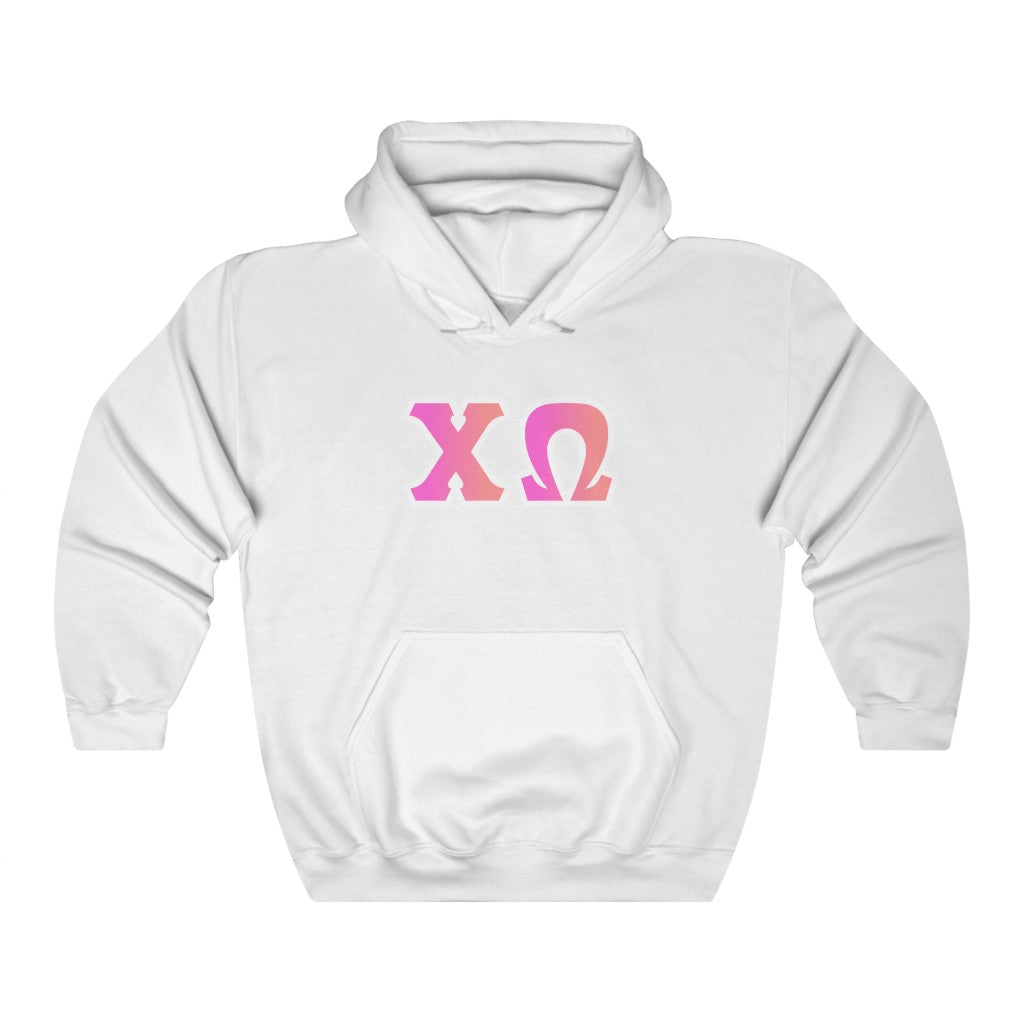 Chi Omega Printed Letters | Bubble Gum Hoodie