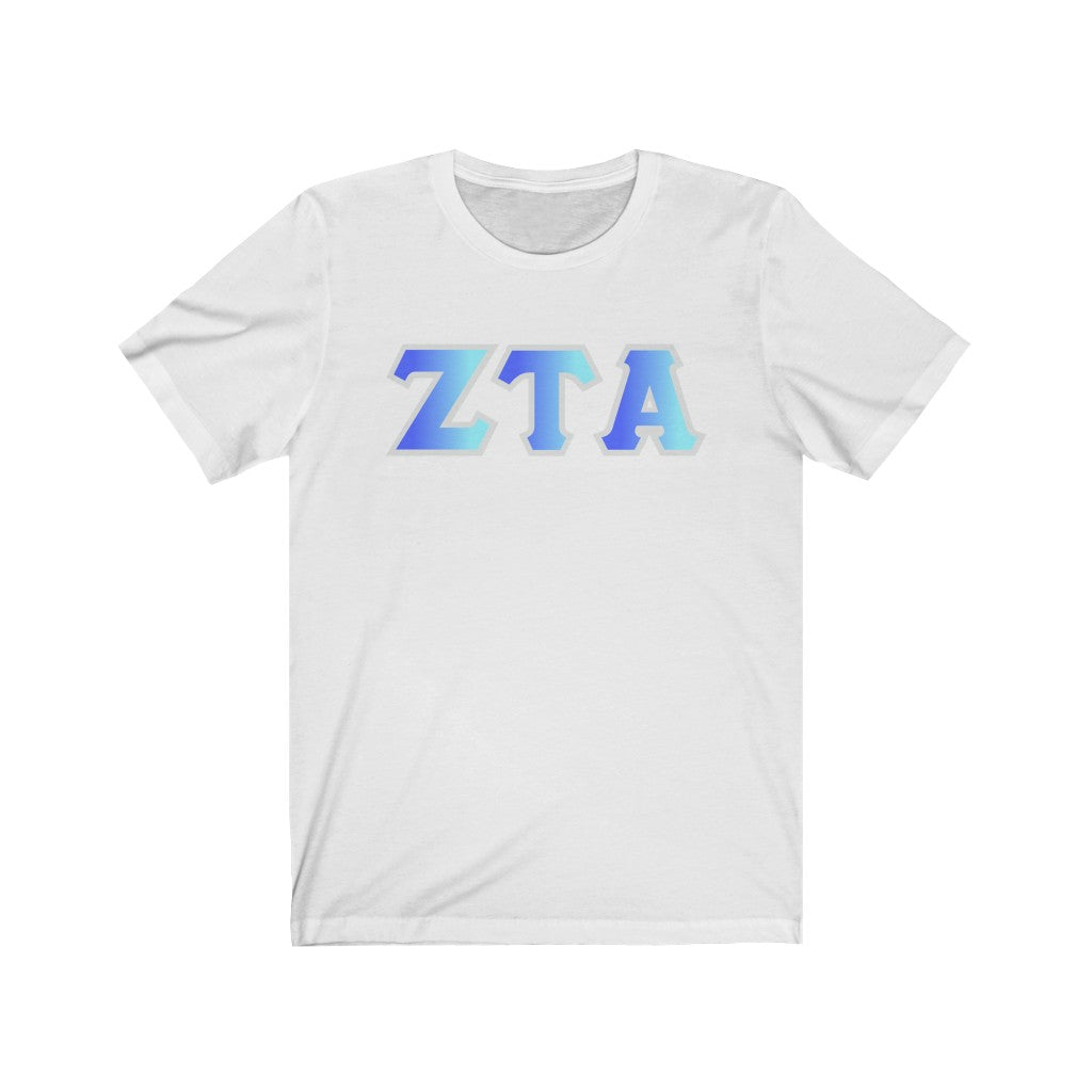 Zeta Tau Alpha Printed Letters | Oceans T-Shirt