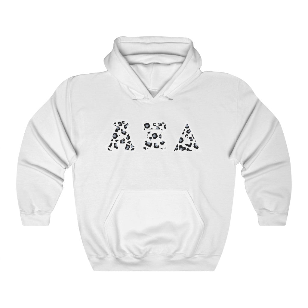 AXiD Printed Letters | Winter Leopard Print Hoodie