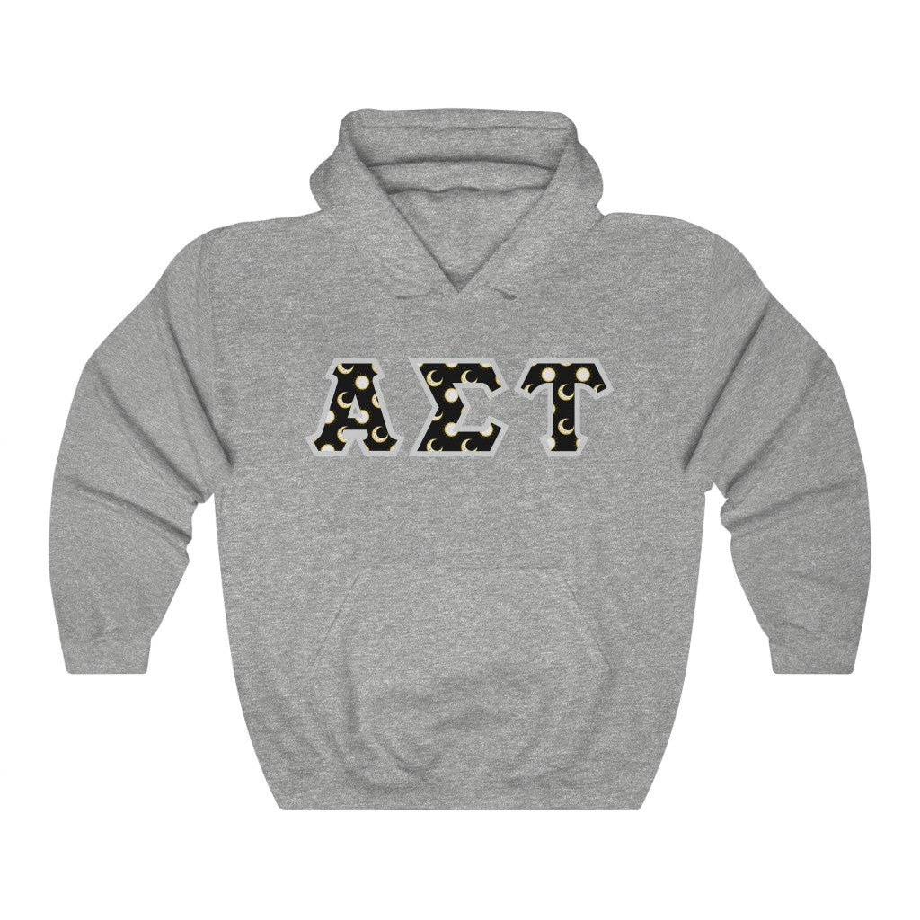 Alpha Sigma Tau Printed Letters | Sun and Moon Hoodie