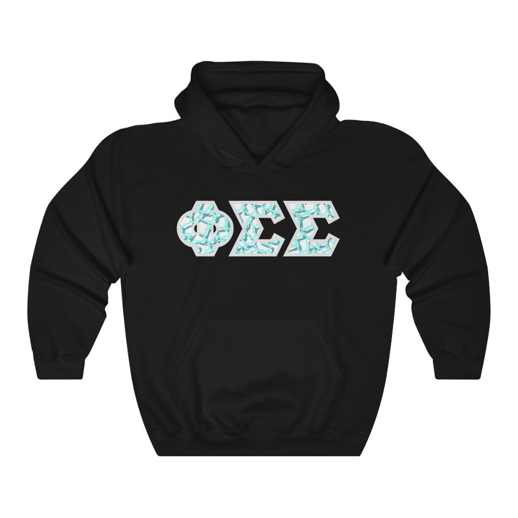 Phi Sigma Sigma Printed Letters | Under the Sea Hoodie