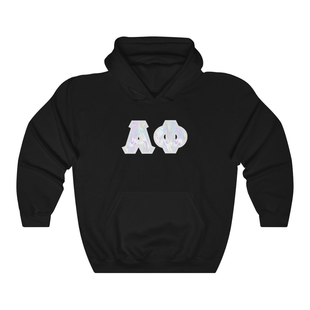 Alpha Phi Printed Letters | Pastel Tie-Dye Hoodie