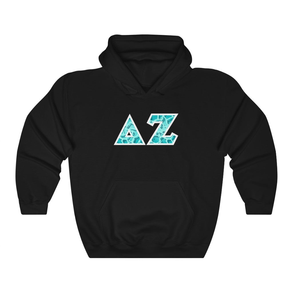 Delta Zeta Printed Letters | Under the Sea Hoodie
