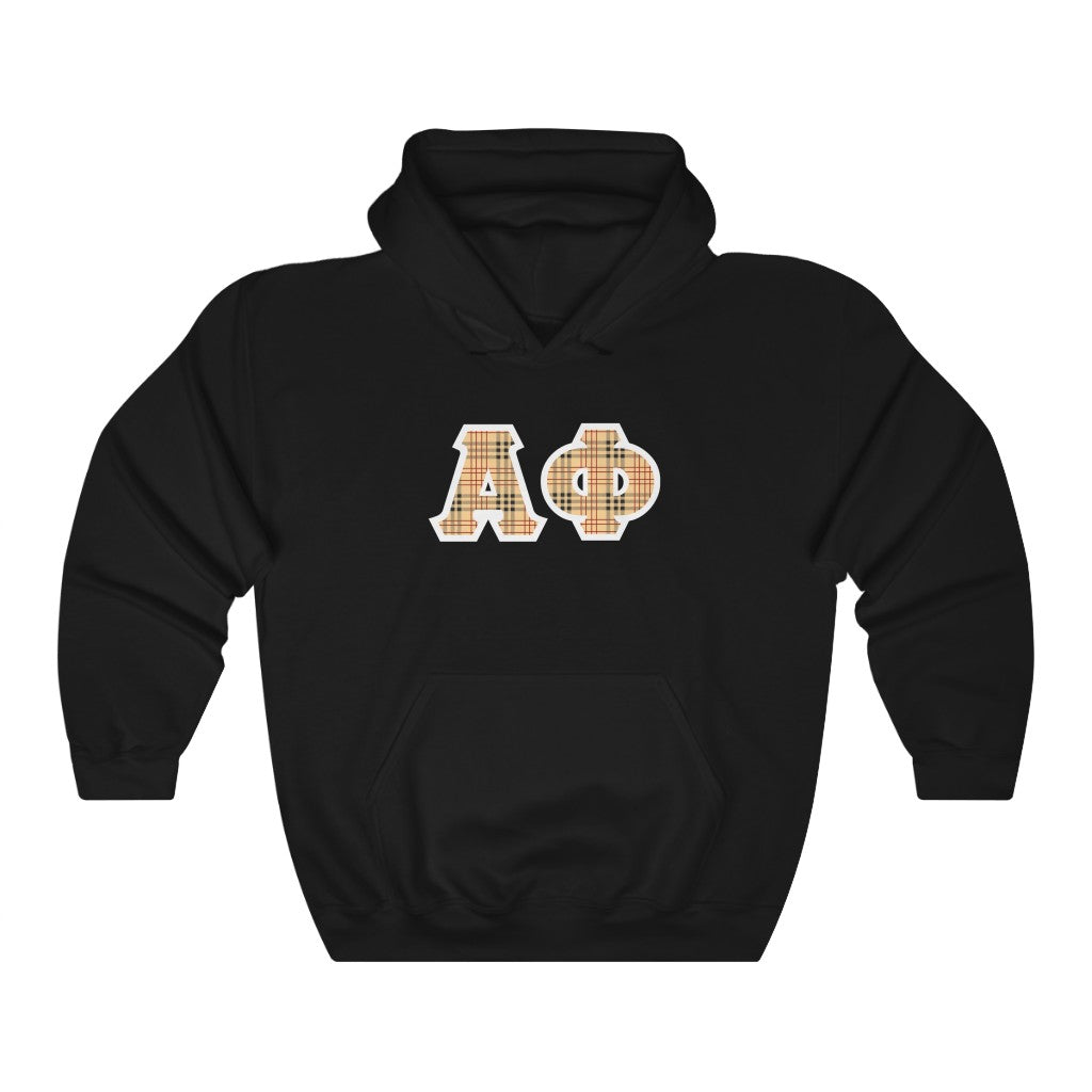 Alpha Phi Printed Letters | Nova Plaid Hoodie