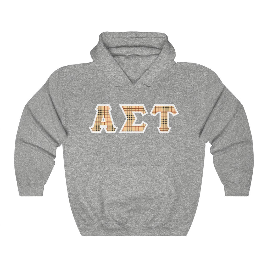 Alpha Sigma Tau Printed Letters | Nova Plaid Hoodie